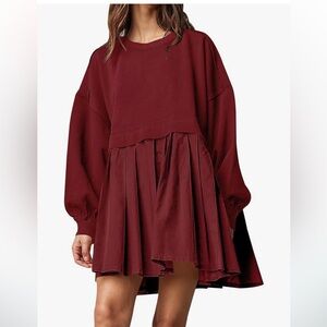 Red Sweatshirt dress